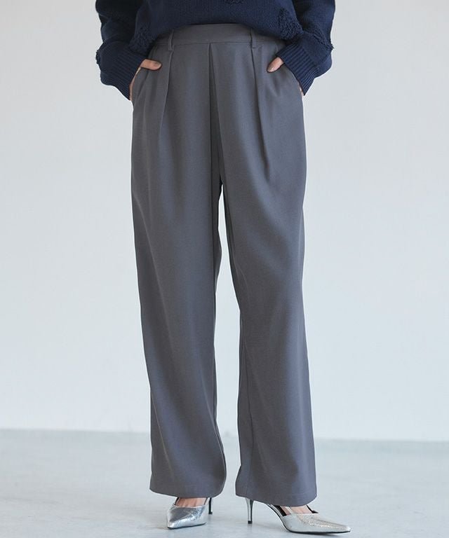 【ピエロ/Pierrot】のECLAM タックストレートパンツ インテリア・キッズ・メンズ・レディースファッション・服の通販 founy(ファウニー) 　ファッション　Fashion　レディースファッション　Fashion for Women　パンツ　Pants & Trousers　おすすめ　Recommended / Our Picks　カットソー　Cut and Sewn Top　ジャケット　Jacket, Outerwear　ストレート　Straight, Straight Cut　セットアップ　Set-Up, Coordinated Outfit　バランス　Balance, Style Balance　フロント　Front, Front Design　プチプライス・低価格　Affordable / Budget Price　[ECLAM] タックストレートパンツ|ID: prp329100004972184 ipo3291000000037284337
