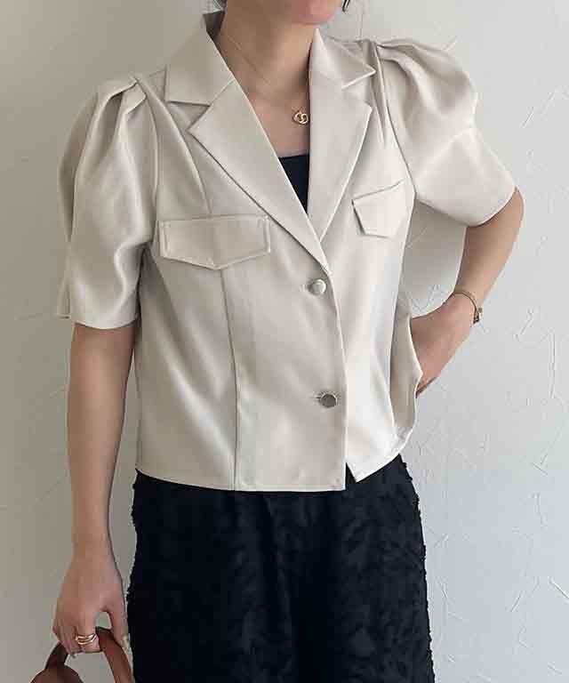 【ピエロ/Pierrot】のECLAM パフスリーブテーラードジャケット インテリア・キッズ・メンズ・レディースファッション・服の通販 founy(ファウニー) 　ファッション　Fashion　レディースファッション　Fashion for Women　アウター　Coat / Outerwear Collection　レディースジャケット・軽アウター　Jackets　テーラードジャケット / 通勤・きれいめスタイル　Tailored Jackets & Blazers　おすすめ　Recommended / Our Picks　シルバー　Silver, Metallic Silver　スタイリッシュ　Stylish, Fashionable　セットアップ　Set-Up, Coordinated Outfit　タンク　Tank Top, Sleeveless Top　デニム　Denim, Jeans Material　プチプライス・低価格　Affordable / Budget Price　[ECLAM] パフスリーブテーラードジャケット|ID: prp329100004972199 ipo3291000000037284398