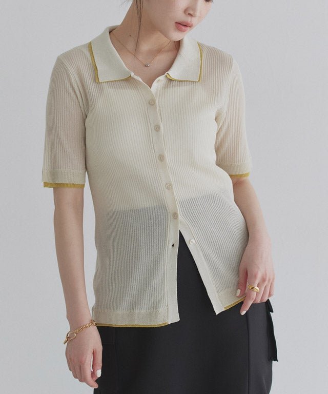 【ピエロ/Pierrot】のECLAM 麻タッチ配色デザインカーデ インテリア・キッズ・メンズ・レディースファッション・服の通販 founy(ファウニー) https://founy.com/ ファッション Fashion レディースファッション Fashion for Women トップス・カットソー Cut & Sew Tops カーディガン Cardigan, Knitwear シンプル Simple, Minimal デニム Denim, Jeans Material トレンド Trend, Trending Now プチプライス・低価格 Affordable / Budget Price 夏 Summer 春 Spring S/S・春夏 SS, Spring/Summer, Warm Season |ID: prp329100004972206 ipo3291000000037284423
