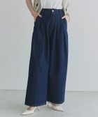 【ピエロ/Pierrot】のECLAM タックデザインデニムパンツ 大人の最旬トレンドファッション＆コーディネート founy(ファウニー) ファッション Fashion レディースファッション Fashion for Women パンツ Pants & Trousers デニムパンツ・ジーンズ・美脚デニム Denim Jeans & Pants トレンド Trend, Trending Now フロント Front, Front Design プチプライス・低価格 Affordable / Budget Price リラックス Relax, Relaxed Fit ワイド Wide, Wide Fit thumbnail 166cm / インディゴ / M|ID: prp329100004972237 ipo3291000000037284601
