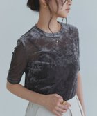 【ピエロ/Pierrot】の【A会場】 ECLAM シアーベロアカットソー 大人の最旬トレンドファッション＆コーディネート founy(ファウニー) ファッション Fashion レディースファッション Fashion for Women トップス・カットソー Cut & Sew Tops カットソー・ベーシックTシャツ Cut-and-Sewn Tops / Stretch Tees & Basics ベロアトップス Velour Tops / Velvet-Look Items 送料無料 Free Shipping デニム Denim, Jeans Material プチプライス・低価格 Affordable / Budget Price ベーシック Basic, Essential ワイド Wide, Wide Fit thumbnail [ECLAM] シアーベロアカットソー|ID: prp329100004972242 ipo3291000000037284631
