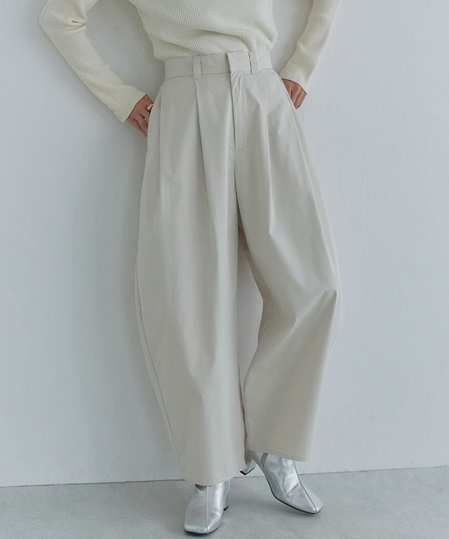 【ピエロ/Pierrot】のECLAM サイドタックコクーンパンツ インテリア・キッズ・メンズ・レディースファッション・服の通販 founy(ファウニー) 　ファッション　Fashion　レディースファッション　Fashion for Women　パンツ　Pants & Trousers　スタイリッシュ　Stylish, Fashionable　トレンド　Trend, Trending Now　プチプライス・低価格　Affordable / Budget Price　163cm / ライトベージュ / M|ID: prp329100004972244 ipo3291000000037284648