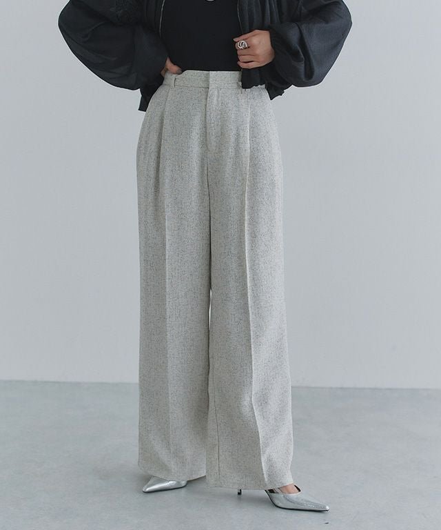 【ピエロ/Pierrot】のECLAM サマーツイードタックパンツ インテリア・キッズ・メンズ・レディースファッション・服の通販 founy(ファウニー) 　ファッション　Fashion　レディースファッション　Fashion for Women　パンツ　Pants & Trousers　おすすめ　Recommended / Our Picks　クラシカル　Classical, Vintage-Inspired　サマー　Summer, Summer Style　シンプル　Simple, Minimal　セットアップ　Set-Up, Coordinated Outfit　ツイード　Twill, Twill Weave　フロント　Front, Front Design　プチプライス・低価格　Affordable / Budget Price　[ECLAM] サマーツイードタックパンツ|ID: prp329100004972250 ipo3291000000037284694