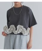 【ピエロ/Pierrot】の【A会場】 ECLAM フリルドッキングトップス 大人の最旬トレンドファッション＆コーディネート founy(ファウニー) ファッション Fashion レディースファッション Fashion for Women トップス・カットソー Cut & Sew Tops 送料無料 Free Shipping カットソー Cut and Sewn Top クロップド Cropped, Short Length シンプル Simple, Minimal デニム Denim, Jeans Material トレンド Trend, Trending Now フリル Frill, Ruffle プチプライス・低価格 Affordable / Budget Price 夏 Summer thumbnail [ECLAM] フリルドッキングトップス|ID: prp329100004972255 ipo3291000000037284721
