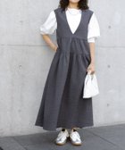 【ピエロ/Pierrot】の【D会場】ふくれジャカードティアードジャンパースカート 157cm / チャコール / M|ID: prp329100004972262 ipo3291000000037284751