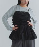 【ピエロ/Pierrot】のECLAM ギャザーバルーンビスチェ 大人の最旬トレンドファッション＆コーディネート founy(ファウニー) ファッション Fashion レディースファッション Fashion for Women トップス・カットソー Cut & Sew Tops ビスチェ Bustiers & Corset Tops / Layered Bustier Style 2025年 2025 2025春夏・S/S Spring/Summer 2025 SS25 おすすめ Recommended / Our Picks カットソー Cut and Sewn Top ギャザー Gathered, Ruffled シャーリング Shirring, Ruched ストライプ Stripe, Striped Pattern タンク Tank Top, Sleeveless Top デニム Denim, Jeans Material ドット Polka Dot, Dot Pattern バルーン Balloon, Balloon Silhouette ビスチェ Bustier, Corset Top フリル Frill, Ruffle プチプライス・低価格 Affordable / Budget Price ベーシック Basic, Essential 切替 Switching, Contrast Panel 無地 Plain, Solid Color thumbnail 163cm / ブラック / M|ID: prp329100004972286 ipo3291000000037284841