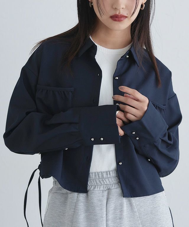 【ピエロ/Pierrot】のECLAM サイドドロストクロップドシャツ インテリア・キッズ・メンズ・レディースファッション・服の通販 founy(ファウニー) https://founy.com/ ファッション Fashion レディースファッション Fashion for Women トップス・カットソー Cut & Sew Tops シャツ・ブラウス・オフィスカジュアル Elegant Blouses & Button-Ups おすすめ Recommended / Our Picks セットアップ Set-Up, Coordinated Outfit デニム Denim, Jeans Material トレンド Trend, Trending Now フロント Front, Front Design プチプライス・低価格 Affordable / Budget Price ロング Long, Long-Length 羽織 Haori, Light Jacket |ID: prp329100004972289 ipo3291000000037284855