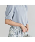 【ピエロ/Pierrot】の袖パールデザインタックブラウス 167cm / グレイッシュブルー / M|ID: prp329100004972308 ipo3291000000037284937