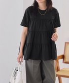 【ピエロ/Pierrot】の【イージーケア】ティアードTシャツ 162cm / ブラック / M|ID: prp329100004972329 ipo3291000000037285028