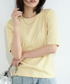 【ピエロ/Pierrot】の【キシリトール加工】袖が選べるリブカットソー 167cm / イエロー / 五分袖 / M|ID: prp329100004972419 ipo3291000000037285404