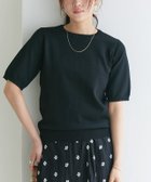 【ピエロ/Pierrot】の【接触冷感/UV/ウォッシャブル】半袖ニット 166cm / ブラック / M|ID: prp329100004972466 ipo3291000000037285692