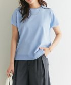 【ピエロ/Pierrot】の接触冷感/ウォッシャブル フレンチスリーブニット 166cm / ブルー / M|ID: prp329100004972473 ipo3291000000037285732