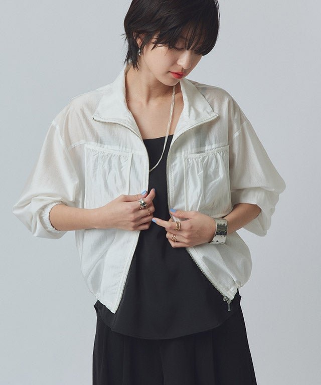 【ピエロ/Pierrot】のRASW ハイネックジップシャツブルゾン インテリア・キッズ・メンズ・レディースファッション・服の通販 founy(ファウニー) https://founy.com/ ファッション Fashion レディースファッション Fashion for Women アウター Coat / Outerwear Collection レディースジャケット・軽アウター Jackets ブルゾンジャケット・スポーティアウター Blouson Jackets オーガンジー Organza Fabric シアー Sheer, See-Through スタンド Stand Collar, Upright Stand スリーブ Sleeve, Long Sleeve / Short Sleeve ドローストリング Drawstring, Pull Cord プチプライス・低価格 Affordable / Budget Price ポケット Pocket, Pocket Detail リラックス Relax, Relaxed Fit エレガント 上品 Elegant 夏 Summer |ID: prp329100004972535 ipo3291000000037285944