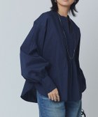【ピエロ/Pierrot】のRASW キーネックボリュームスリーブブラウス 166cm / ネイビー / M|ID: prp329100004972587 ipo3291000000037286165