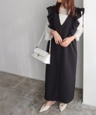 【ピエロ/Pierrot】のショルダーフリルVネックジャンパースカート 大人の最旬トレンドファッション＆コーディネート founy(ファウニー) ファッション Fashion レディースファッション Fashion for Women スカート Skirts ショルダー Shoulder, Shoulder Strap ストレッチ Stretch, Stretchy Fabric フリル Frill, Ruffle プチプライス・低価格 Affordable / Budget Price thumbnail ショルダーフリルVネックジャンパースカート|ID: prp329100004972591 ipo3291000000037286184