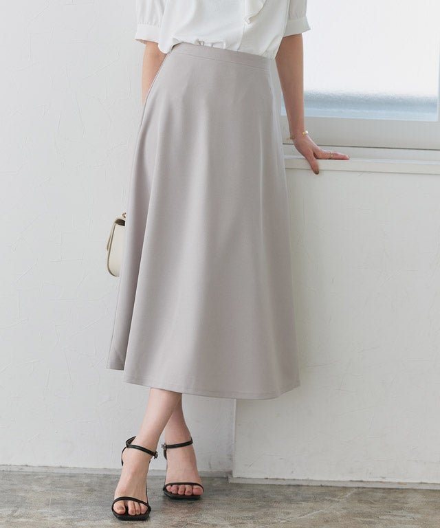 【ピエロ/Pierrot】の機能性2丈フレアスカート インテリア・キッズ・メンズ・レディースファッション・服の通販 founy(ファウニー) 　ファッション　Fashion　レディースファッション　Fashion for Women　スカート　Skirts　Aライン・フレアスカート　A-Line & Flared Skirts　ウォッシャブル　Machine Washable　ジョーゼット　Georgette, Semi-Sheer Fabric　ストレッチ　Stretch, Stretchy Fabric　フレア　Flare, Flared　プチプライス・低価格　Affordable / Budget Price　ミドル　Middle Length, Mid Height　ロング　Long, Long-Length　夏　Summer　春　Spring　S/S・春夏　SS, Spring/Summer, Warm Season　167cm / ライトグレー / ミドル丈 / M|ID: prp329100004972601 ipo3291000000037286231