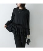 【ピエロ/Pierrot】のヘムフリルアシメブラウス 大人の最旬トレンドファッション＆コーディネート founy(ファウニー) ファッション Fashion レディースファッション Fashion for Women トップス・カットソー Cut & Sew Tops シャツ・ブラウス・オフィスカジュアル Elegant Blouses & Button-Ups シンプル Simple, Minimal フェミニン Feminine, Girly フリル Frill, Ruffle フレア Flare, Flared プチプライス・低価格 Affordable / Budget Price thumbnail 167cm / ブラック / M|ID: prp329100004972608 ipo3291000000037286249