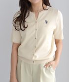 【ピエロ/Pierrot】の【U.S.POLO ASSN.】キーネックデザインカーディガン 157cm / アイボリー×ネイビー / M|ID: prp329100004972686 ipo3291000000037286618