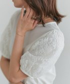 【ピエロ/Pierrot】の袖チュールレースブラウス 167cm / オフホワイト / M|ID: prp329100004972699 ipo3291000000037286672