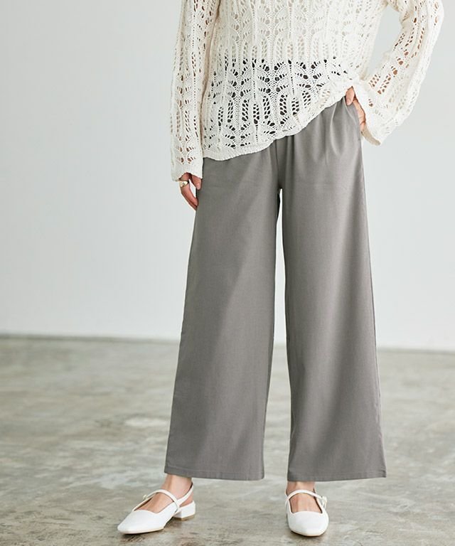 【ピエロ/Pierrot】のストレッチツイルワイドパンツ インテリア・キッズ・メンズ・レディースファッション・服の通販 founy(ファウニー) 　ファッション　Fashion　レディースファッション　Fashion for Women　パンツ　Pants & Trousers　ストレッチ　Stretch, Stretchy Fabric　フィット　Fit, Slim Fit　プチプライス・低価格　Affordable / Budget Price　ワイド　Wide, Wide Fit　166cm / チャコールグレー / M|ID: prp329100004972767 ipo3291000000037286914