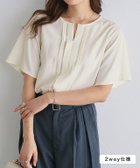 【ピエロ/Pierrot】の2wayピンタックブラウス 大人の最旬トレンドファッション＆コーディネート founy(ファウニー) ファッション Fashion レディースファッション Fashion for Women トップス・カットソー Cut & Sew Tops シャツ・ブラウス・オフィスカジュアル Elegant Blouses & Button-Ups プチプライス・低価格 Affordable / Budget Price エレガント 上品 Elegant thumbnail 2wayピンタックブラウス|ID: prp329100004972773 ipo3291000000037286939
