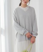 【ピエロ/Pierrot】の【アウトレットSALE!】ルーズシルエットVネックニット ライトグレー|ID: prp329100004972818 ipo3291000000037287186