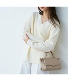 【ピエロ/Pierrot】の【アウトレットSALE!】ルーズシルエットVネックニット アイボリー|ID: prp329100004972818 ipo3291000000037287188