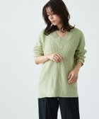 【ピエロ/Pierrot】の【アウトレットSALE!】ルーズシルエットVネックニット ライトミント|ID: prp329100004972818 ipo3291000000037287192