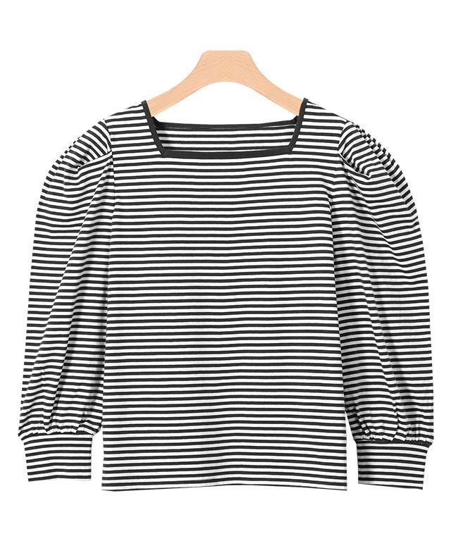 【ピエロ/Pierrot】の【アウトレットSALE!】スクエアネックボーダーTシャツ インテリア・キッズ・メンズ・レディースファッション・服の通販 founy(ファウニー) https://founy.com/ ファッション Fashion レディースファッション Fashion for Women トップス・カットソー Cut & Sew Tops シャツ・ブラウス・オフィスカジュアル Elegant Blouses & Button-Ups ロングTシャツ・Tシャツ Longline T-Shirts & Tees アウトレット Outlet / Clearance スクエア Square, Square Shape トレンド Trend, Trending Now プチプライス・低価格 Affordable / Budget Price ボーダー Border, Stripe |ID: prp329100004972825 ipo3291000000037287223
