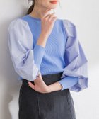 【ピエロ/Pierrot】の【アウトレットSALE!】UVカット・シルクタッチ布帛切り替えボリュームスリーブニット シルクタッチ布帛切り替えボリュームスリーブニット|ID: prp329100004972842 ipo3291000000037287283