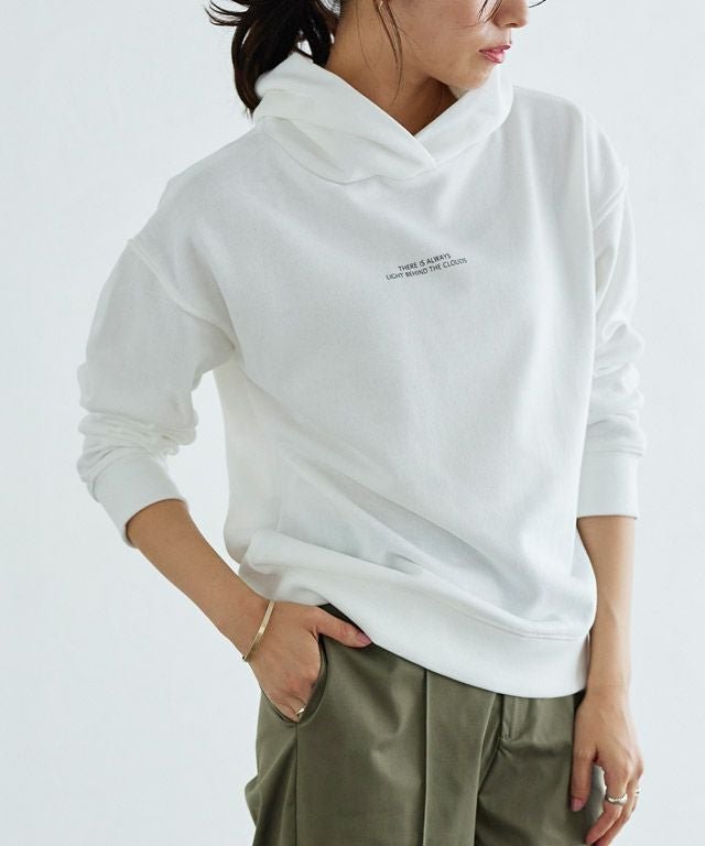 【ピエロ/Pierrot】の【アウトレットSALE!】ロゴフーディ インテリア・キッズ・メンズ・レディースファッション・服の通販 founy(ファウニー) 　ファッション　Fashion　レディースファッション　Fashion for Women　トップス・カットソー　Cut & Sew Tops　アウトレット　Outlet / Clearance　プチプライス・低価格　Affordable / Budget Price　オフホワイト|ID: prp329100004972850 ipo3291000000037287302