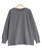 【ピエロ/Pierrot】のドルマンスリーブロングTシャツ 大人の最旬トレンドファッション＆コーディネート founy(ファウニー) ファッション Fashion レディースファッション Fashion for Women トップス・カットソー Cut & Sew Tops シャツ・ブラウス・オフィスカジュアル Elegant Blouses & Button-Ups ロングTシャツ・Tシャツ Longline T-Shirts & Tees シンプル Simple, Minimal プチプライス・低価格 Affordable / Budget Price ロング Long, Long-Length thumbnail チャコール|ID: prp329100004972863 ipo3291000000037287373