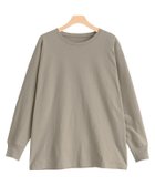 【ピエロ/Pierrot】のドルマンスリーブロングTシャツ 大人の最旬トレンドファッション＆コーディネート founy(ファウニー) ファッション Fashion レディースファッション Fashion for Women トップス・カットソー Cut & Sew Tops シャツ・ブラウス・オフィスカジュアル Elegant Blouses & Button-Ups ロングTシャツ・Tシャツ Longline T-Shirts & Tees シンプル Simple, Minimal プチプライス・低価格 Affordable / Budget Price ロング Long, Long-Length thumbnail グレージュ|ID: prp329100004972863 ipo3291000000037287377