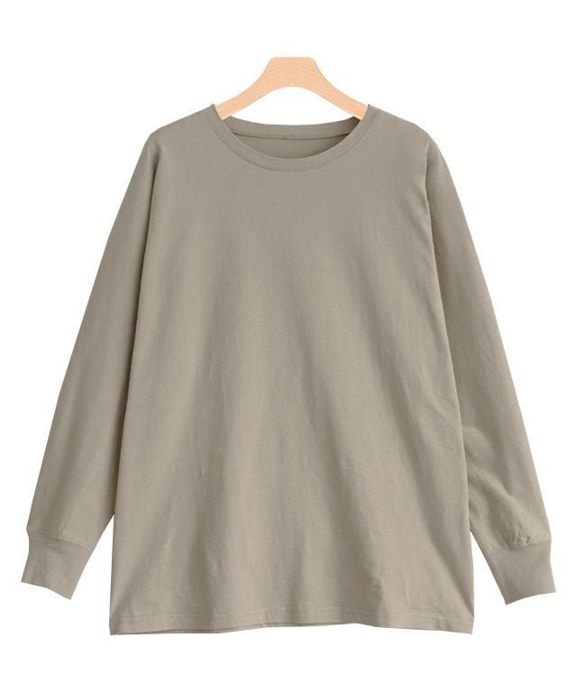 【ピエロ/Pierrot】のドルマンスリーブロングTシャツ インテリア・キッズ・メンズ・レディースファッション・服の通販 founy(ファウニー) 　ファッション　Fashion　レディースファッション　Fashion for Women　トップス・カットソー　Cut & Sew Tops　シャツ・ブラウス・オフィスカジュアル　Elegant Blouses & Button-Ups　ロングTシャツ・Tシャツ　Longline T-Shirts & Tees　シンプル　Simple, Minimal　プチプライス・低価格　Affordable / Budget Price　ロング　Long, Long-Length　グレージュ|ID: prp329100004972863 ipo3291000000037287377