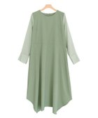 【ピエロ/Pierrot】の【アウトレットSALE!】シアードッキングイレヘムワンピース 大人の最旬トレンドファッション＆コーディネート founy(ファウニー) ファッション Fashion レディースファッション Fashion for Women ワンピース Dresses アウトレット Outlet / Clearance とろみ Fluid, Flowy Fabric カフス Cuff Design シアー Sheer, See-Through シンプル Simple, Minimal プチプライス・低価格 Affordable / Budget Price エレガント 上品 Elegant thumbnail ミント|ID: prp329100004972884 ipo3291000000037287503
