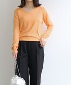 【ピエロ/Pierrot】の【A会場】選べるシルクタッチウォッシャブルニット 150cm / オレンジ / Vネック / M|ID: prp329100004972894 ipo3291000000037287537