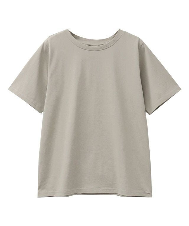 【ピエロ/Pierrot】のネックが選べるシルケットコットンTシャツ インテリア・キッズ・メンズ・レディースファッション・服の通販 founy(ファウニー) 　ファッション　Fashion　レディースファッション　Fashion for Women　トップス・カットソー　Cut & Sew Tops　シャツ・ブラウス・オフィスカジュアル　Elegant Blouses & Button-Ups　ロングTシャツ・Tシャツ　Longline T-Shirts & Tees　インナー　Innerwear　シルケット　Silket, Silky Cotton　シンプル　Simple, Minimal　プチプライス・低価格　Affordable / Budget Price　ベーシック　Basic, Essential　エレガント 上品　Elegant　グレージュ|ID: prp329100004972912 ipo3291000000037287643