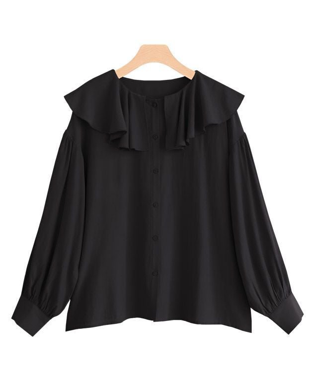 【ピエロ/Pierrot】のフリルカラーブラウス インテリア・キッズ・メンズ・レディースファッション・服の通販 founy(ファウニー) https://founy.com/ ファッション Fashion レディースファッション Fashion for Women トップス・カットソー Cut & Sew Tops シャツ・ブラウス・オフィスカジュアル Elegant Blouses & Button-Ups ギャザー Gathered, Ruffled フリル Frill, Ruffle プチプライス・低価格 Affordable / Budget Price |ID: prp329100004972915 ipo3291000000037287651