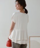【ピエロ/Pierrot】の綿100% バックフリル切り替えTシャツ オフホワイト|ID: prp329100004972932 ipo3291000000037287743