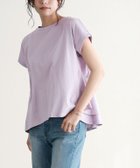 【ピエロ/Pierrot】の綿100% バックフリル切り替えTシャツ ラベンダー|ID: prp329100004972932 ipo3291000000037287747