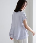 【ピエロ/Pierrot】の綿100% バックフリル切り替えTシャツ アイスブルー|ID: prp329100004972932 ipo3291000000037287749