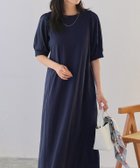 【ピエロ/Pierrot】のパフスリーブワンピース 162cm / ネイビー / M|ID: prp329100004972936 ipo3291000000037287767