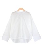 【ピエロ/Pierrot】のバンドカラービッグスリーブブラウス 大人の最旬トレンドファッション＆コーディネート founy(ファウニー) ファッション Fashion レディースファッション Fashion for Women トップス・カットソー Cut & Sew Tops シャツ・ブラウス・オフィスカジュアル Elegant Blouses & Button-Ups カフス Cuff Design スリーブ Sleeve, Long Sleeve / Short Sleeve プチプライス・低価格 Affordable / Budget Price ラウンド Round, Round Neck ロング Long, Long-Length thumbnail オフホワイト|ID: prp329100004972952 ipo3291000000037287838