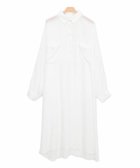 【ピエロ/Pierrot】の【アウトレットSALE!】へンリーネックチュニックシャツワンピース オフホワイト|ID: prp329100004972975 ipo3291000000037287962