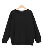 【ピエロ/Pierrot】の【アウトレットSALE!】Vネックオーバーサイズニット ブラック|ID: prp329100004972978 ipo3291000000037287985