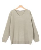 【ピエロ/Pierrot】の【アウトレットSALE!】Vネックオーバーサイズニット グレージュ|ID: prp329100004972978 ipo3291000000037287986