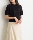 【ピエロ/Pierrot】の【A会場】シルクタッチウォッシャブル半袖ニット 大人の最旬トレンドファッション＆コーディネート founy(ファウニー) ファッション Fashion レディースファッション Fashion for Women トップス・カットソー Cut & Sew Tops ニット Knit Tops & Sweaters 送料無料 Free Shipping ウォッシャブル Machine Washable シルク Silk, 100% Silk シンプル Simple, Minimal プチプライス・低価格 Affordable / Budget Price エレガント 上品 Elegant 半袖 Short Sleeve, Half Sleeve 吸水 Absorbent, Quick-Dry thumbnail 165cm / ブラック / M|ID: prp329100004972995 ipo3291000000037288081