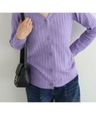 【ピエロ/Pierrot】の【アウトレットSALE!】シルクタッチウォッシャブルリブカーディガン 163cm / ラベンダーブルー / M|ID: prp329100004972997 ipo3291000000037288103