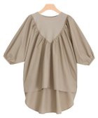 【ピエロ/Pierrot】の【アウトレットSALE!】ドッキングギャザーブラウス 大人の最旬トレンドファッション＆コーディネート founy(ファウニー) ファッション Fashion レディースファッション Fashion for Women トップス・カットソー Cut & Sew Tops シャツ・ブラウス・オフィスカジュアル Elegant Blouses & Button-Ups アウトレット Outlet / Clearance ギャザー Gathered, Ruffled プチプライス・低価格 Affordable / Budget Price thumbnail グレージュ|ID: prp329100004973003 ipo3291000000037288137