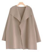 【ピエロ/Pierrot】のオープンカラーショートコート 大人の最旬トレンドファッション＆コーディネート founy(ファウニー) ファッション Fashion レディースファッション Fashion for Women アウター Coat / Outerwear Collection コート・ロングコート・ピーコート Long Coats, Peacoats & More レディースジャケット・軽アウター Jackets ショート Short, Short Length ダブル Double, Double-Breasted バランス Balance, Style Balance フェイス Face, Facial Design プチプライス・低価格 Affordable / Budget Price thumbnail ライトベージュ|ID: prp329100004973022 ipo3291000000037288218